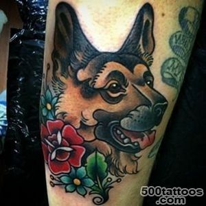 11 Gorgeous German Shepherd Tattoo Designs!_45