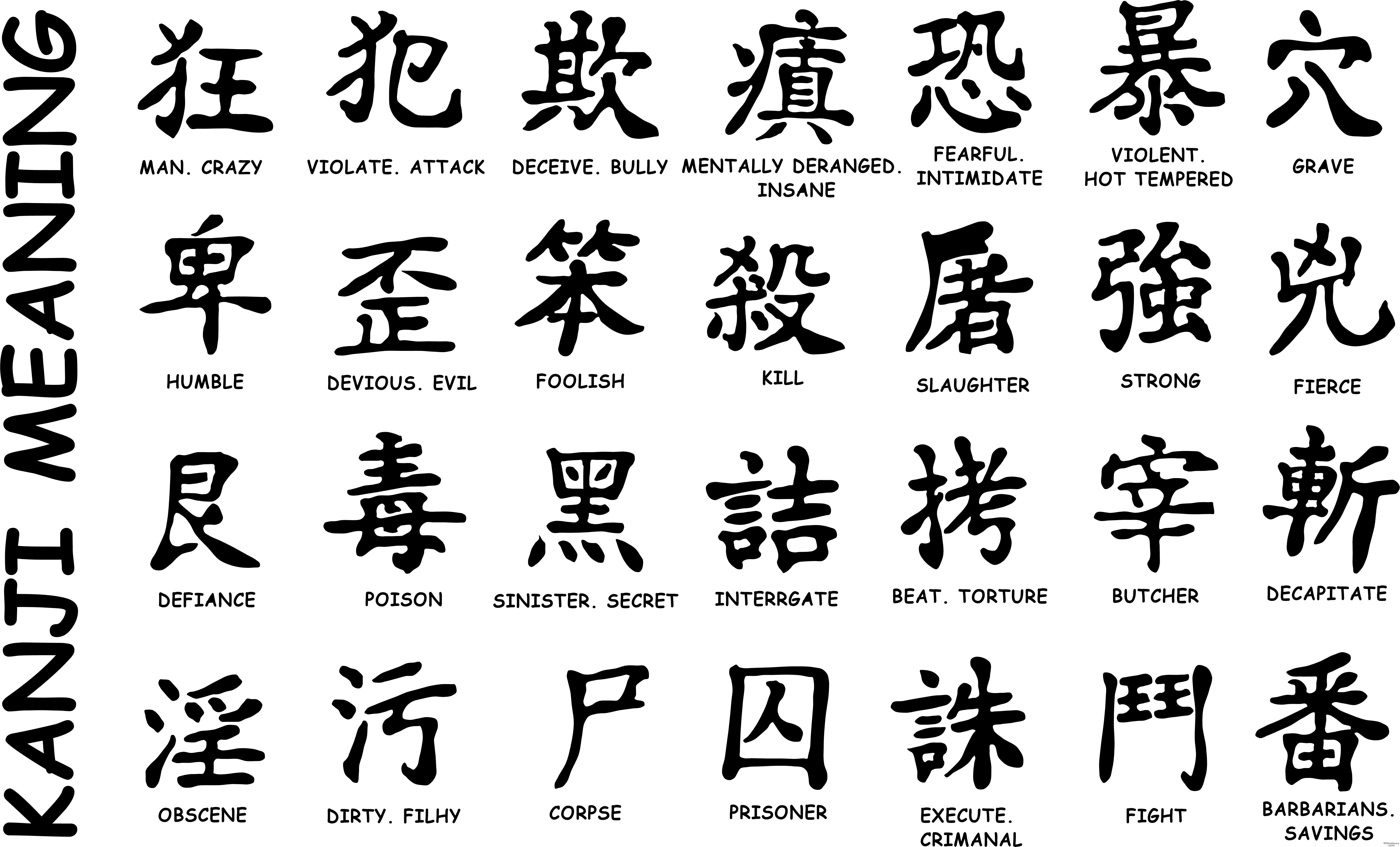 Tatouages Kanji Tatouages Kanji Kanji Tattoo Chinese Symbol Images