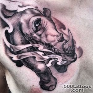 noshörning tatuering design, idea, bild