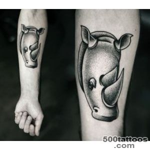 29 Rhino Tattoos Meanings, Photos, Designs for men and women_18