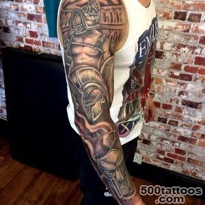 50 Gladiator Tattoo Ideas For Men   Amphitheaters And Armor_16