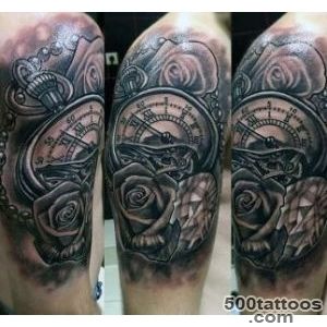 80 Clock Tattoo Designs For Men   Timeless Ink Ideas_45