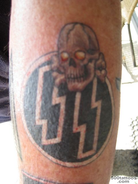 Ss tattoo waffen blutgruppe Nazi SS