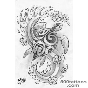 Realistic Flower And Turtle Tattoos For Men   Tattoes Idea 2015  2016_31