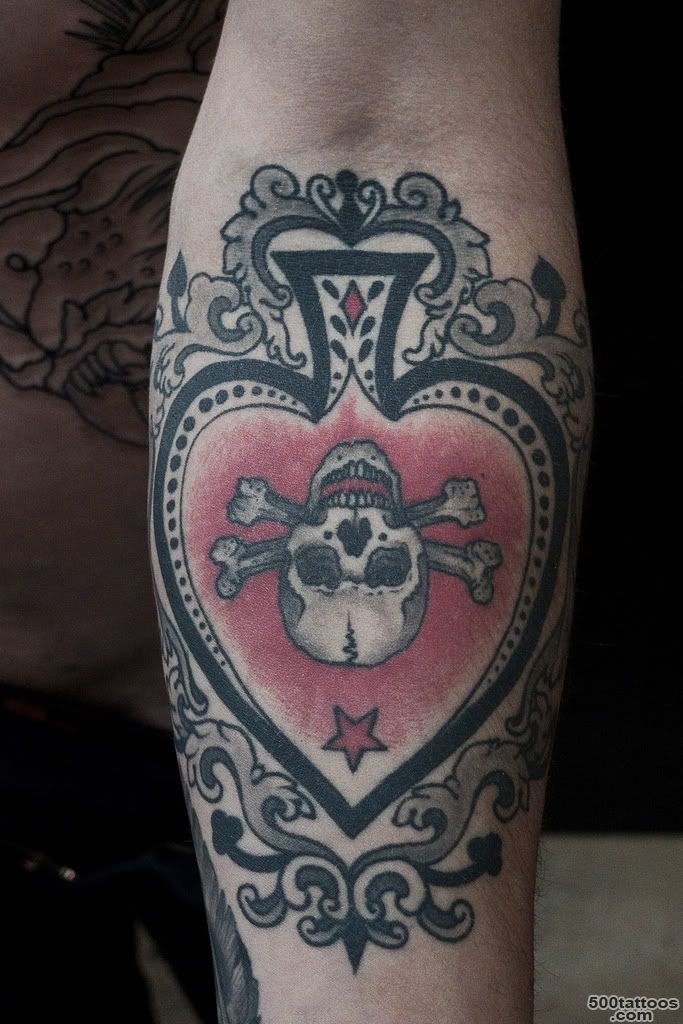 Ace of spade,skull,tattoo ,traditional  sugar skull amp tattoo ..._34