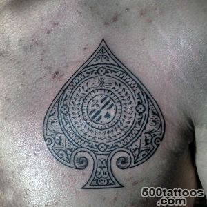 70 Spade Tattoo Designs For Men   One Of The Suits_12