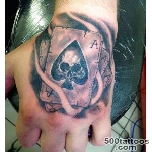 ace of spades hand tattoo with skull tattoo Liverpool Tattoo _39JPG