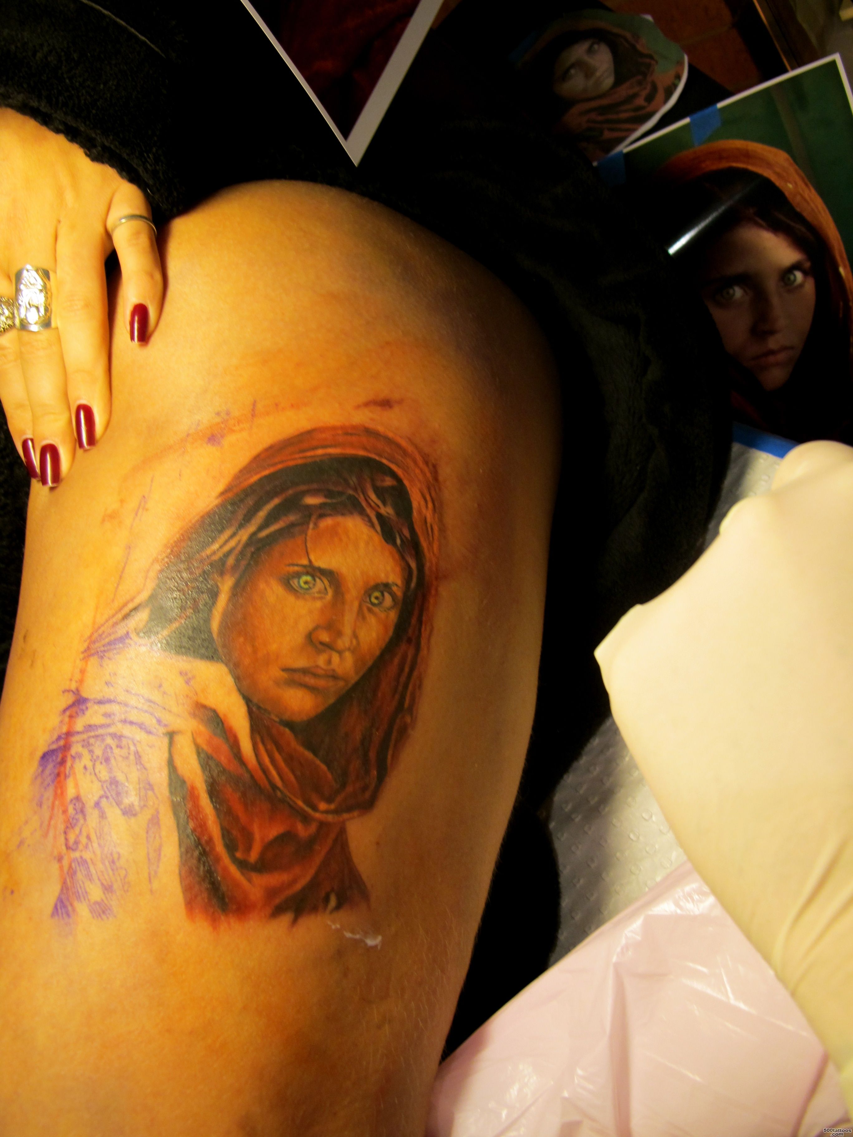 Tattooing the Afghan Girl on Pol…  Sam Clark Tattoos..._41
