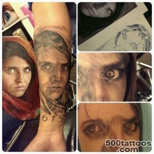 National geographic afghan girl tattoo  Tattoos  Pinterest _33