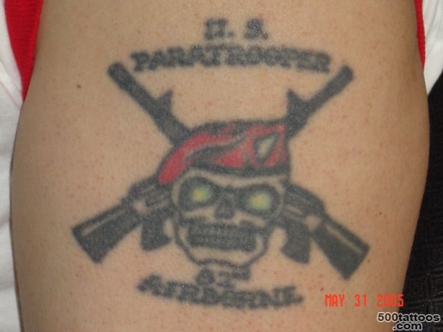 Ornamental airborne tattoo featuring dynamic execution on the chest