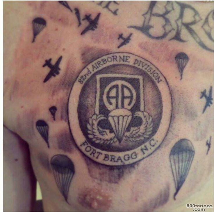 Traditional airborne tattoo with powerful linework on the wrist