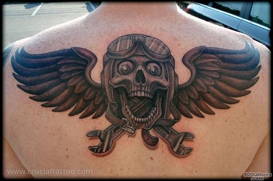 Bold airborne tattoo in watercolor style on the neck