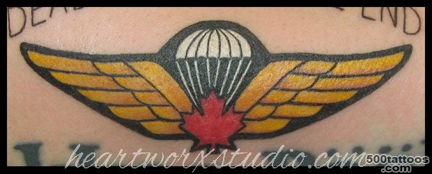 Airborne tattoo idea in linework style for the chest