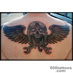 Bold airborne tattoo in watercolor style on the neck