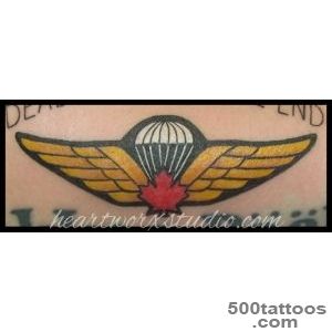 Airborne tattoo idea in linework style for the chest