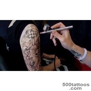 Skull-Inspired-Airbrush-Tattoo-Sleeve-by-Tattooed-Sister---YouTube_1jpg