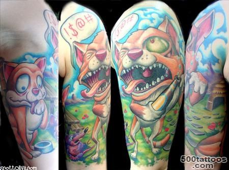 Alcohol Induced Turrets Syndrome Cat by Scott Olive  Tattoos_7
