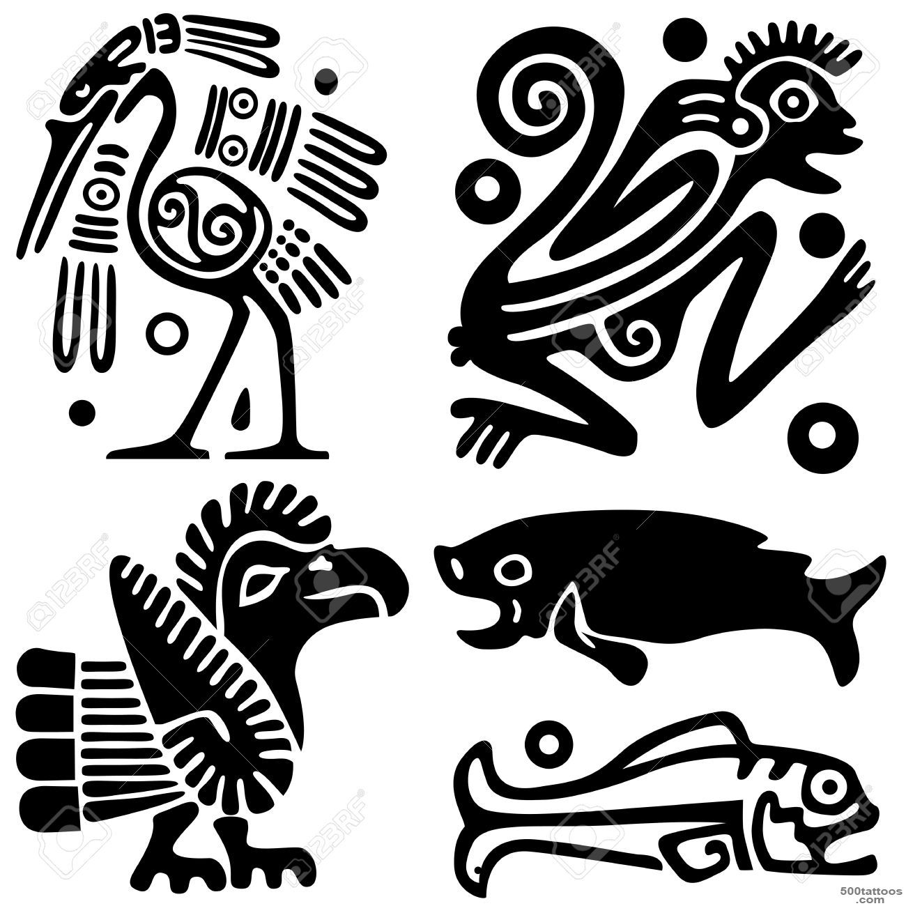 Ancient American Tattoos Royalty Free Cliparts, Vectors, And Stock ..._4