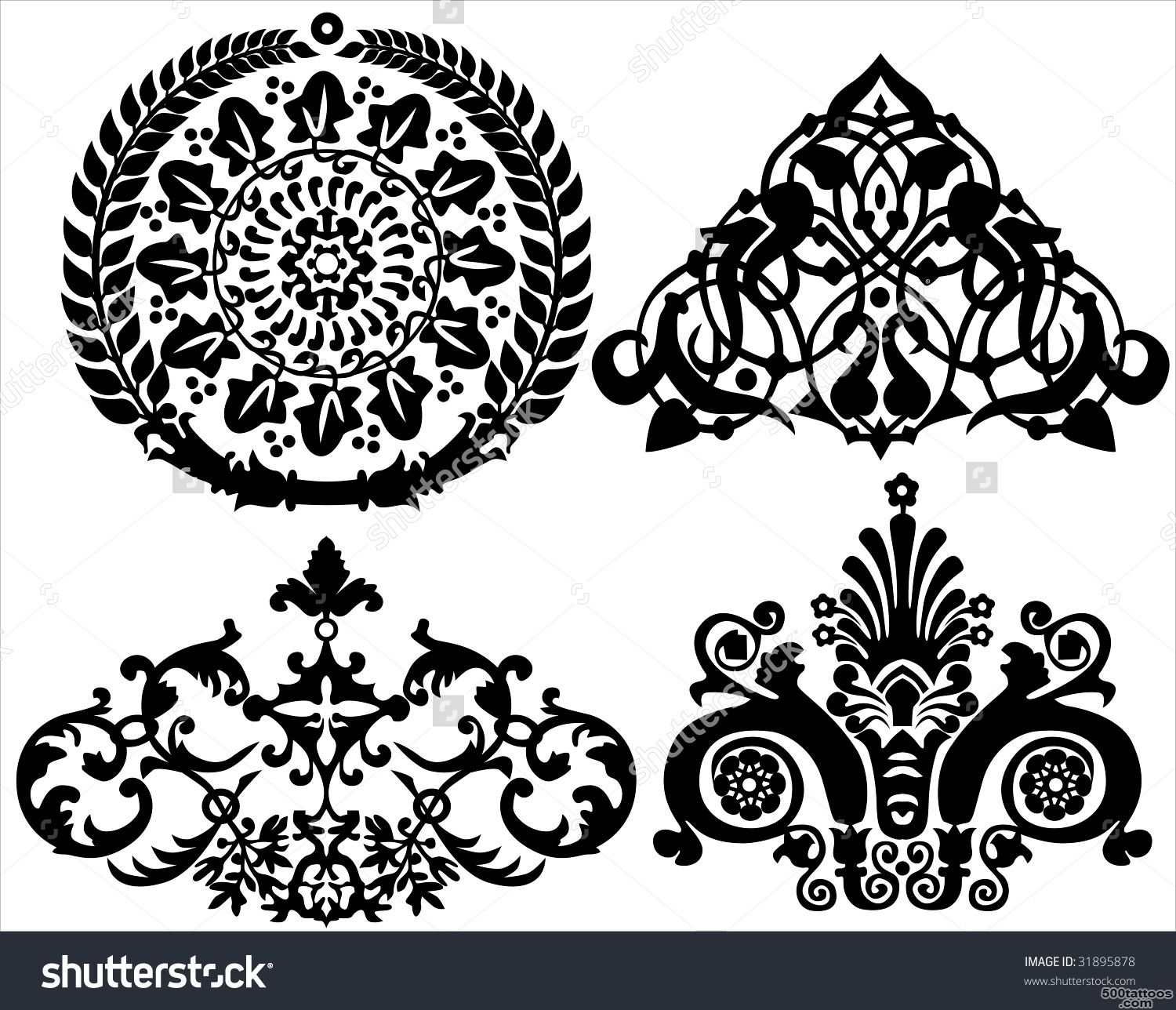 Set Of Ancient Tattoos And Ornaments Stock Photo 31895878 ..._25
