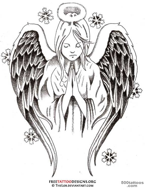 Angel Tattoos  Angel Wings, Guardian Angel and St Michael Designs_34