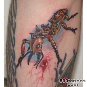 Black Ink Ant Tattoo On Arm by Alessandro Booka_29