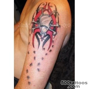 Tribal Ant Tattoo On Left Sleeve_19
