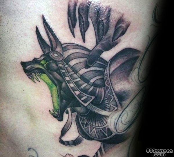100 Anubis Tattoo Designs For Men   Egyptian Canine Ink Ideas_32