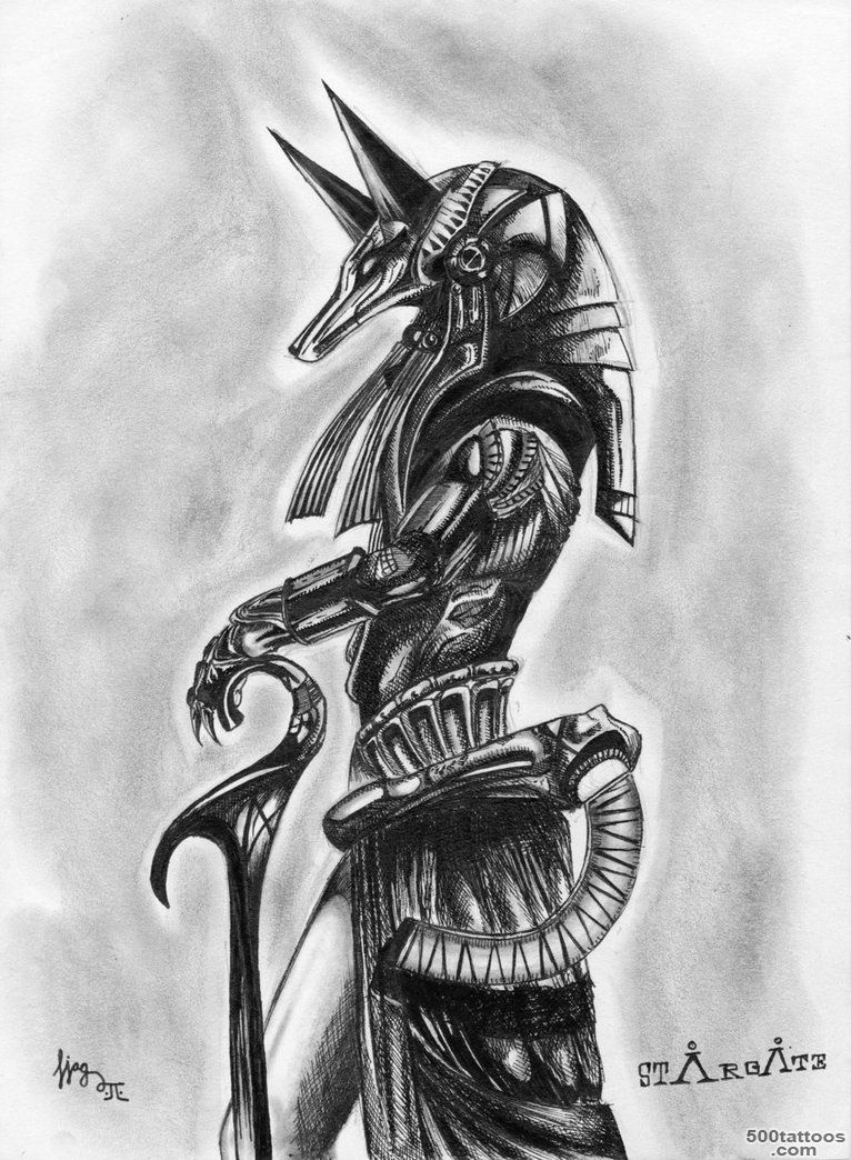 how to draw a tribal anubis tattoo step 5  Drawings  Pinterest ..._47