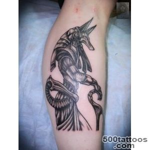 Anubis Tattoo On Leg by Abyss_12