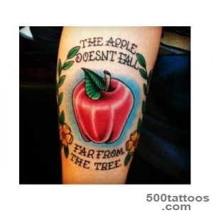 Apple tattoo design, idea, image