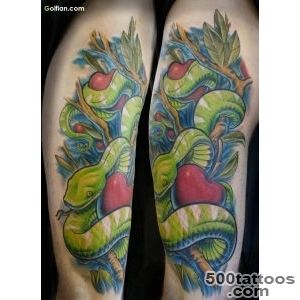 50+ Most Beautiful Snake Apple Tattoos – 3d Snake Tattoo Designs_50