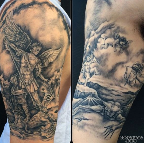 75 St Michael Tattoo Designs For Men   Archangel And Prince_7