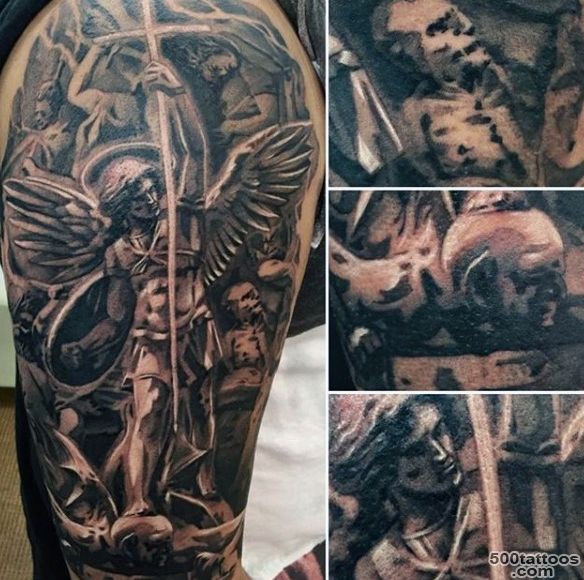 75 St Michael Tattoo Designs For Men   Archangel And Prince_20