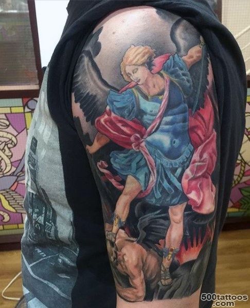 75 St Michael Tattoo Designs For Men   Archangel And Prince_43