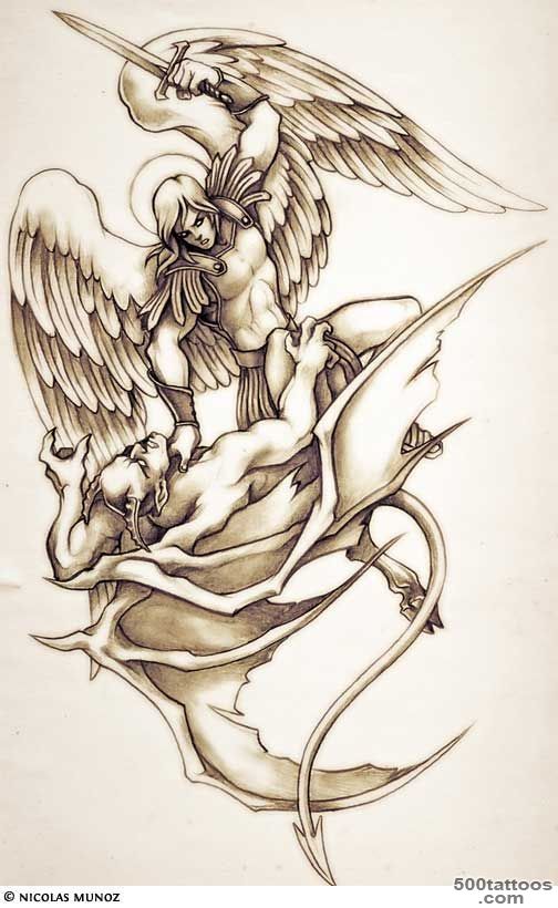 god fighting devil tattoo  The most popular archangel tattoo is ..._22