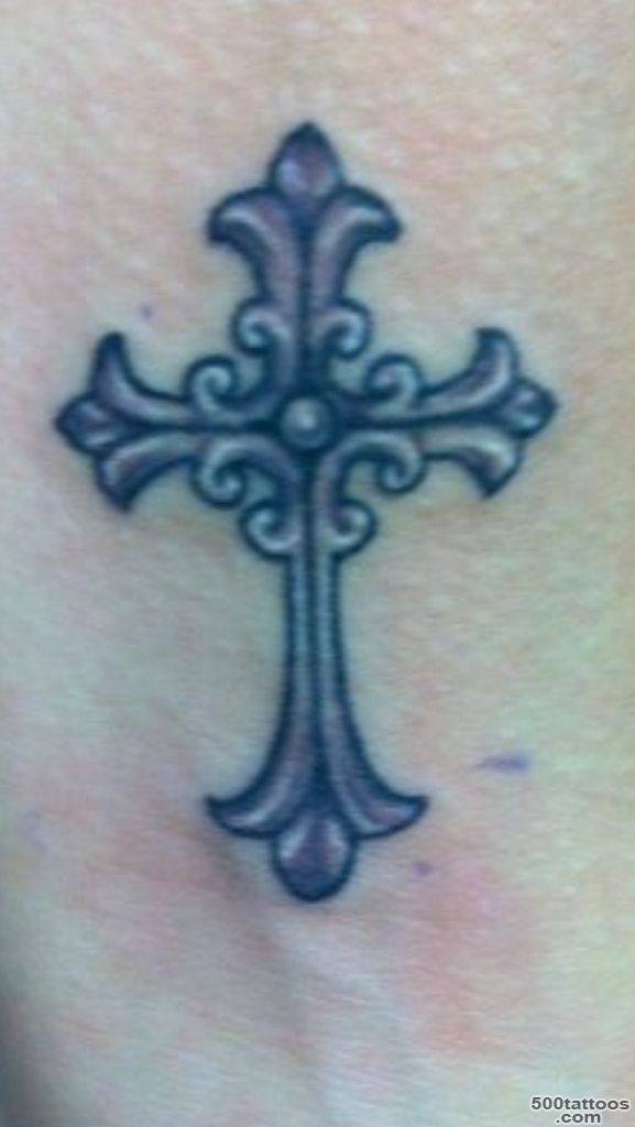 Leg armenian cross tattoo_6