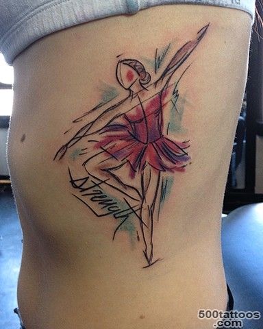 Top Abstract Ballerina Tattoo Images for Pinterest Tattoos_21