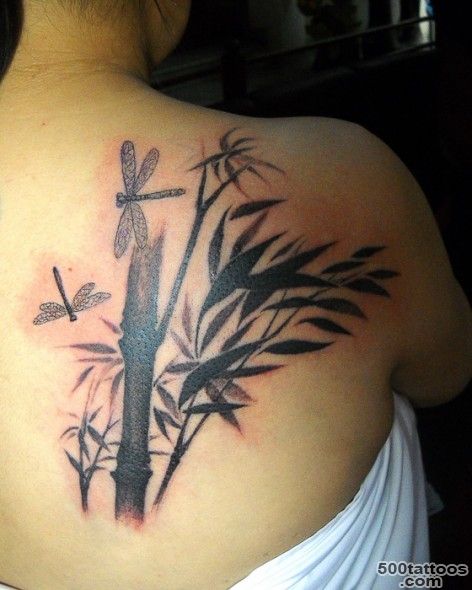 Pin Black Ink Bamboo Tree Tattoos Designs on Pinterest_9