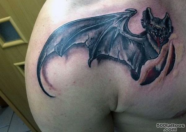 50 Bat Tattoo Designs For Men   Manly Nocturnal Design Ideas_18