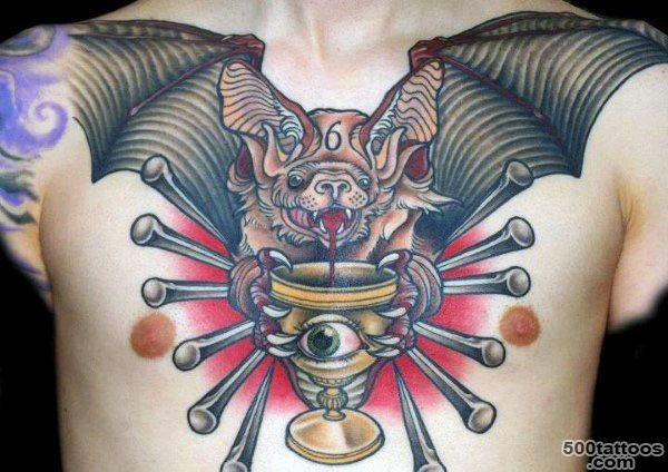 50 Bat Tattoo Designs For Men   Manly Nocturnal Design Ideas_27
