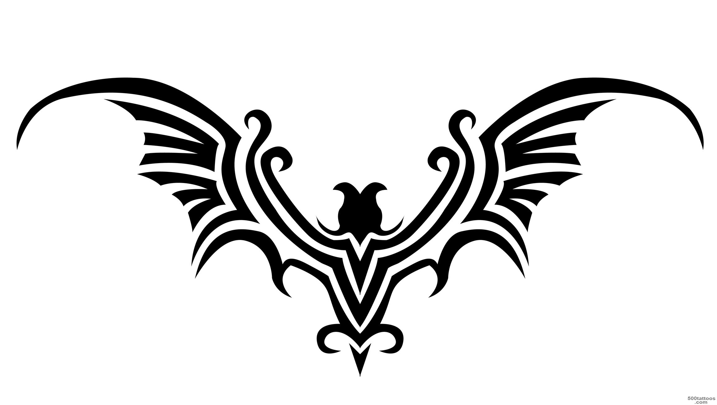 Tribal Winged Bat Tattoo Design  Fresh 2016 Tattoos Ideas_41
