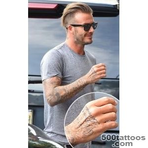 David Beckham Gets Jay Z Concert Lyric Tattooed on His Hand See _29