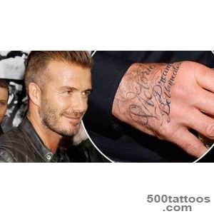 David Beckham tattoos Jay Z lyrics on his hand after being spotted _37