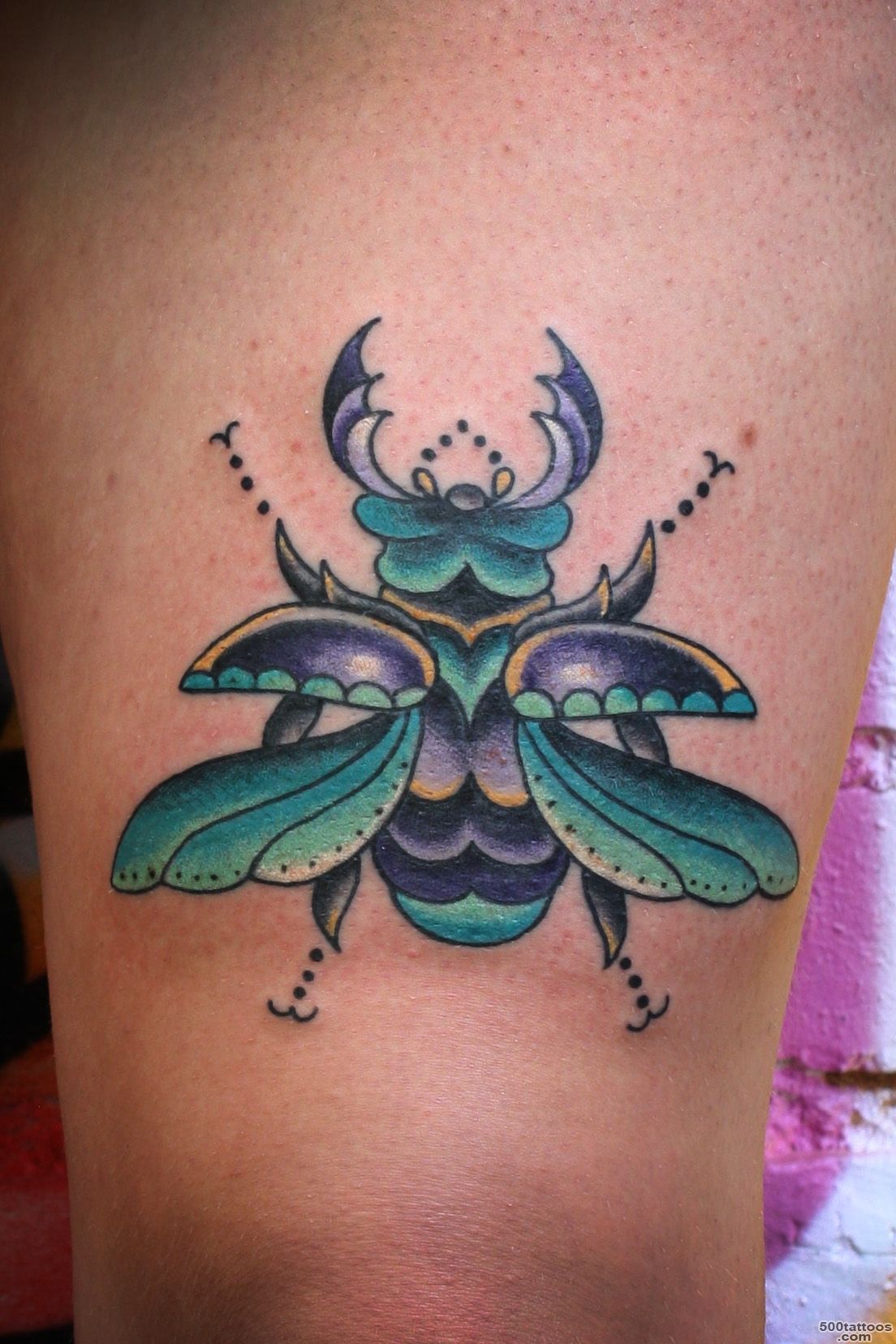 29+ Mind Blowing Beetle Tattoo Images, Pictures And Photos Ideas_42