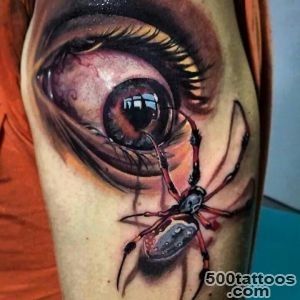 3d realistic eye with beetle tattoo by Antonio Proietti _24