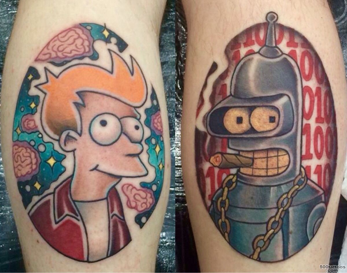 Fry amp Bender by Becci Boo  Vida Loca Tattoo  Bolton, UK   Imgur_6