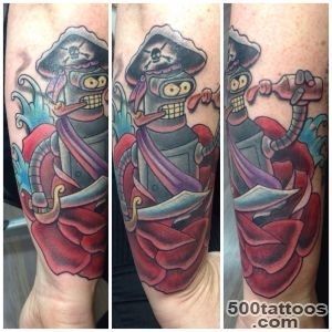 Pirate Bender forearm tattoo by Sam Rivers, Curiosities, Ipswich _24