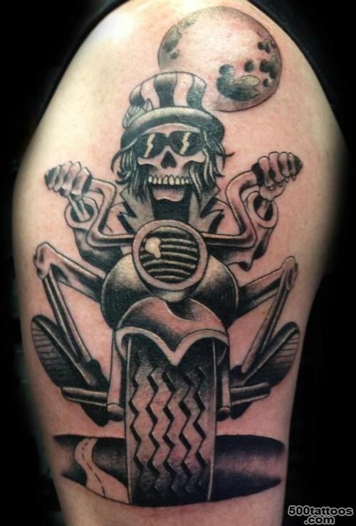 Cool skull biker tattoo  Tattoo ideas  Pinterest  Biker Tattoos ..._21