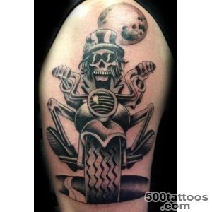 Cool skull biker tattoo  Tattoo ideas  Pinterest  Biker Tattoos _21