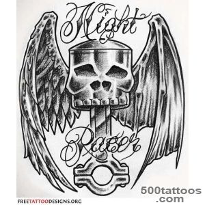 Motorcycle Piston Biker Tattoo Design_19